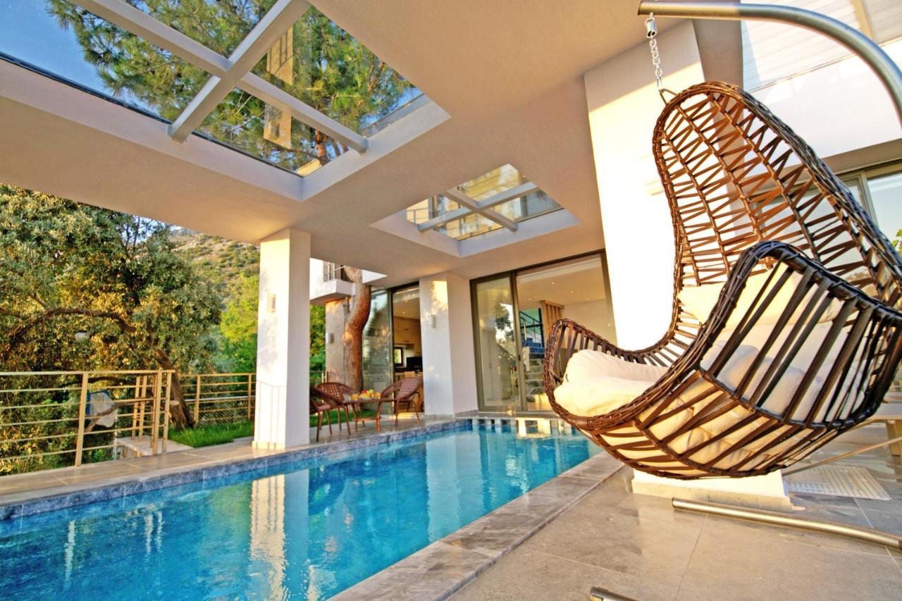 Villa With A Private Heated Pool, Jacuzzi, Overlooking Spectacular Views Of The Sea Kas Exterior foto