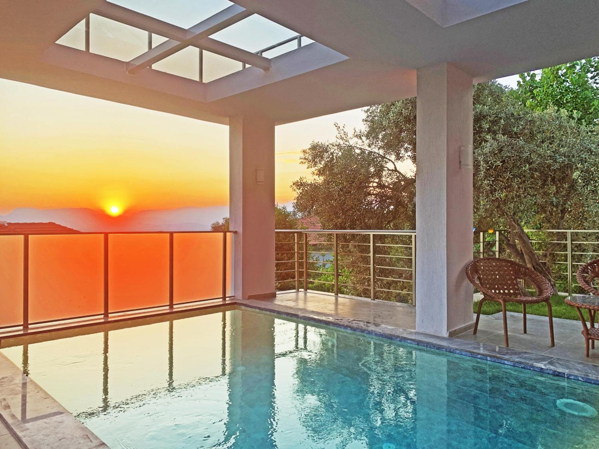 Villa With A Private Heated Pool, Jacuzzi, Overlooking Spectacular Views Of The Sea Kas Exterior foto